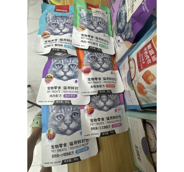 Wanpy猫用（活力营养）金枪鱼+三文鱼鲜封包80g*15入*10盒