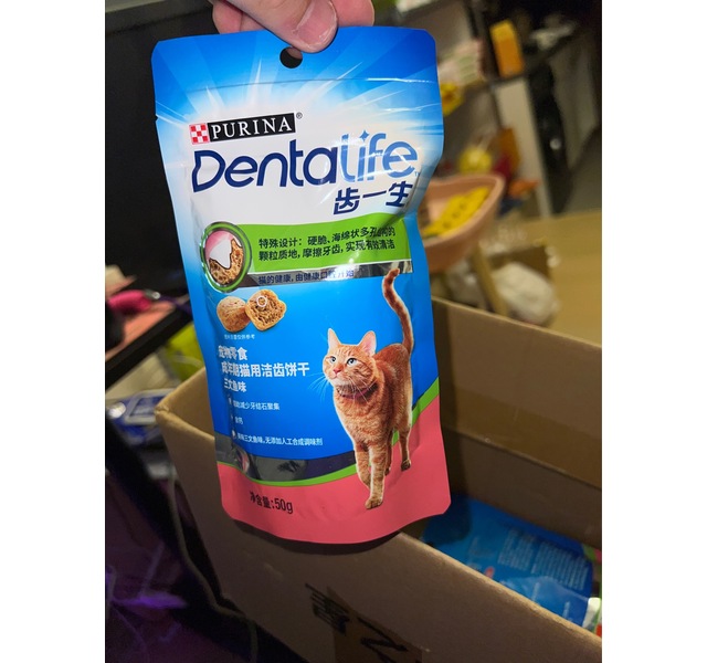 Dentalife Cat 宠物零食猫用洁齿饼干海洋鱼味20x50g