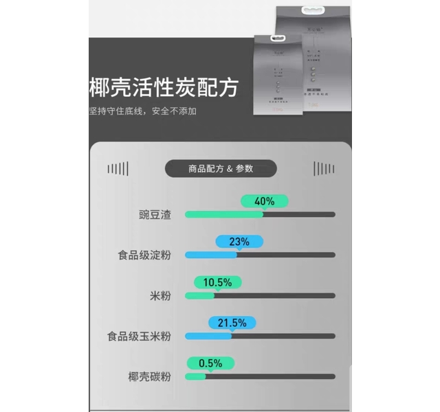 无尘猫-砂原味奶香椰壳活性炭柠檬香豆腐猫砂除臭不粘底2.5kg