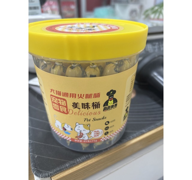 宠物零食犬猫通用火腿肠（美味桶）