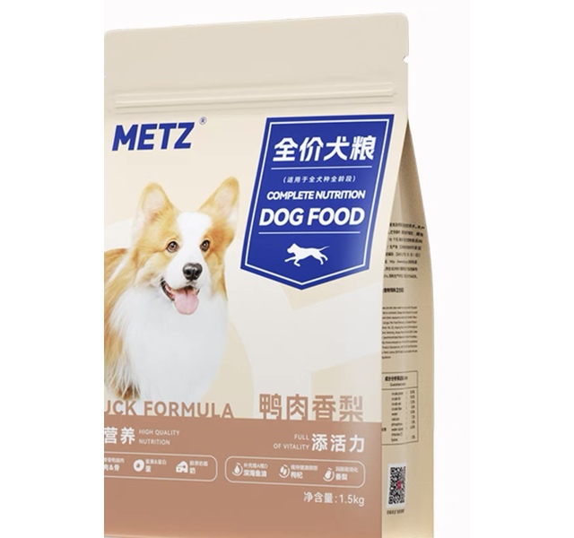 METZ枚斯 全价犬粮（适用于全犬种全龄段）鸭肉香梨1.5kg