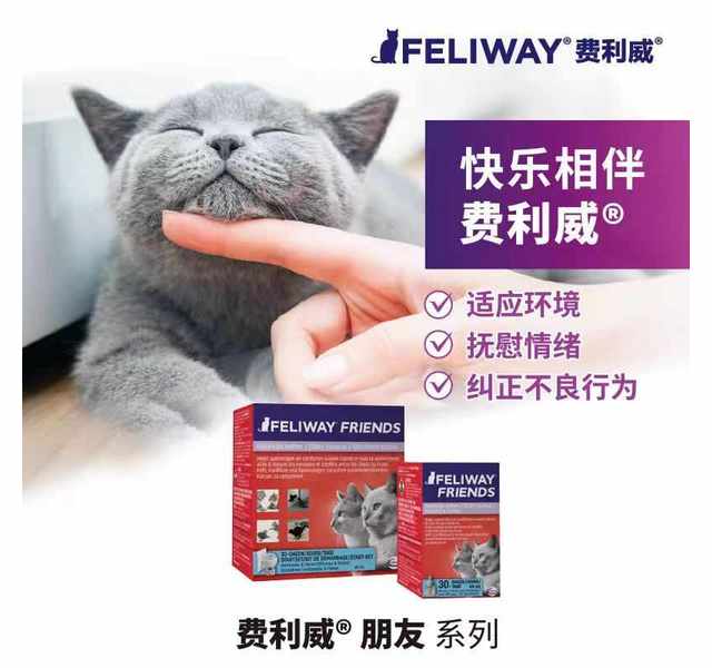 法国进口费利威猫用朋友套装扩散器+48ml补充液 多猫冲突