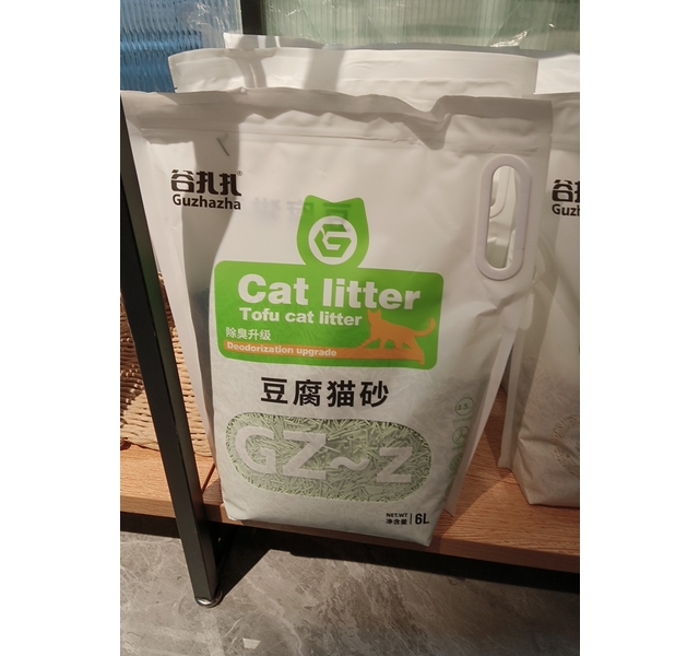 谷扎扎豆腐猫砂-6L/袋  绿茶味