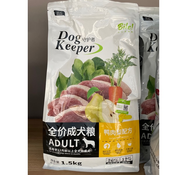 比乐守护者KD系列-鸭肉梨成犬粮1.5kg