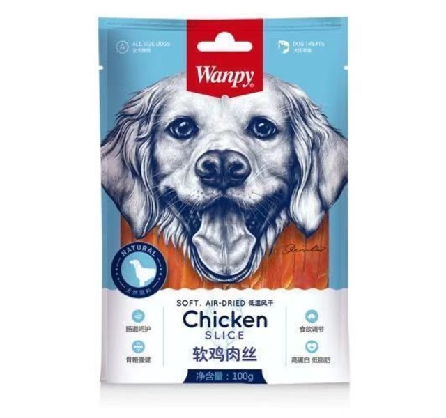 Wanpy顽皮犬用鸡肉哑铃100g*100入