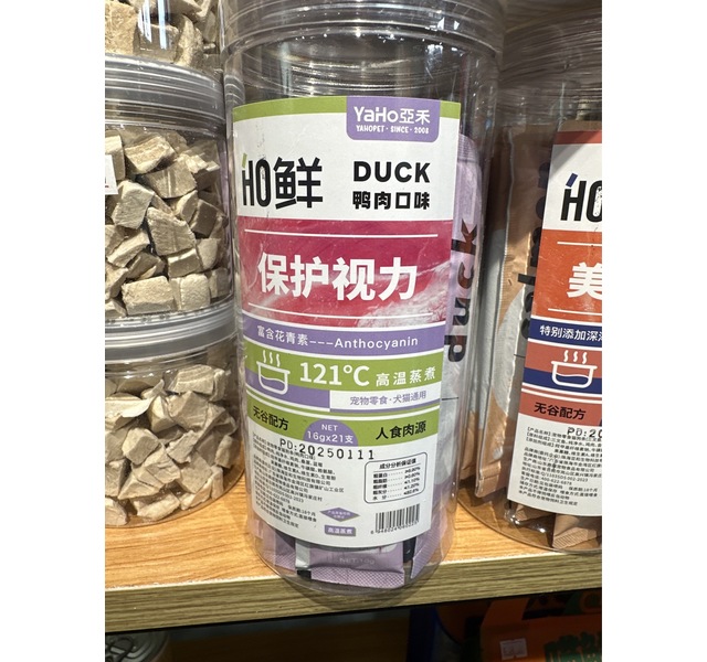 亚禾亚禾HO鲜  猫狗条鸭肉味336克