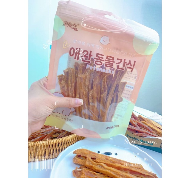 黑角力韩国鸡肉鸭肉肉条零食