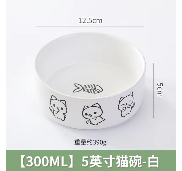 三只小猫图案宠物陶瓷碗