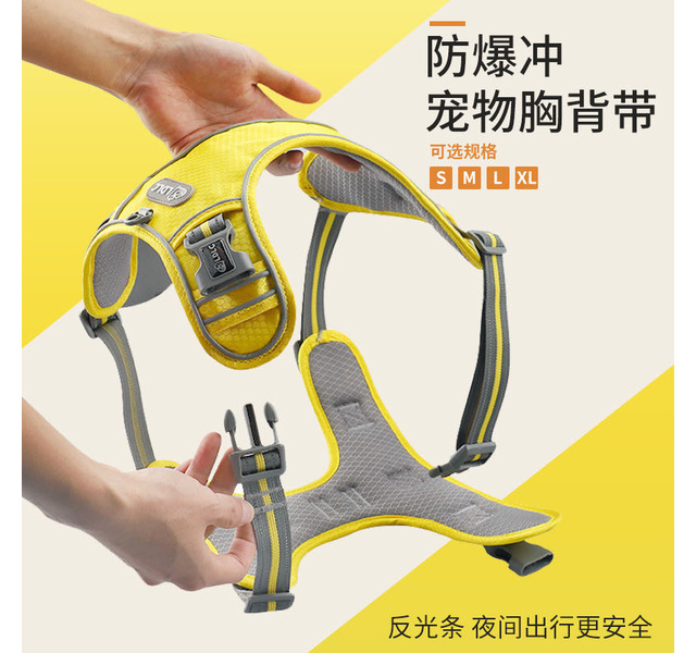 牵引绳 反光防冲爆胸背 XL