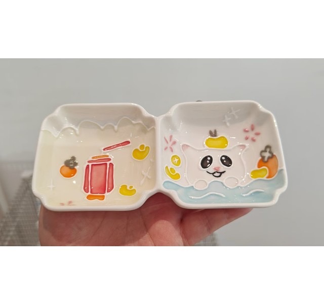 景德镇手绘陶瓷分隔盘