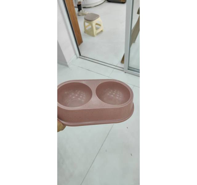 密胺狗碗中双口