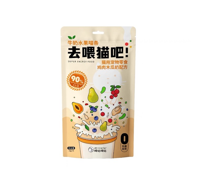 呣咕呣咕牛奶水果猫条鸡肉木瓜奶