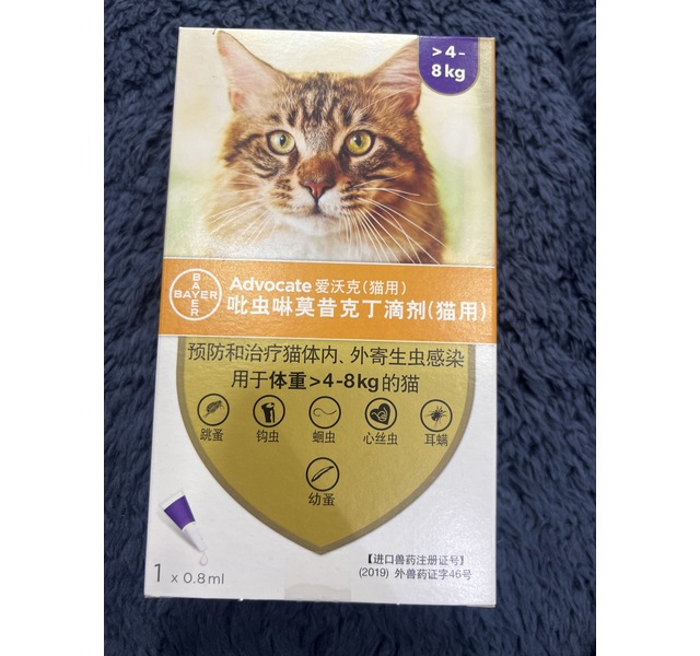拜耳爱沃克4-8kg猫