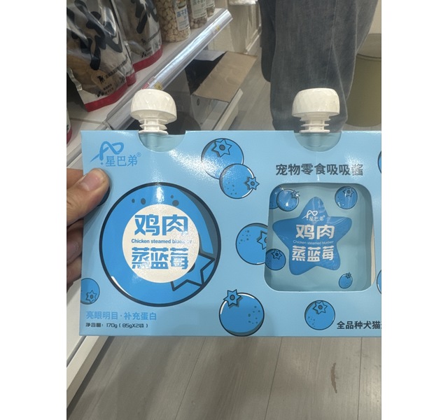 星巴弟吸嘴酱鸡肉蒸蓝莓85克