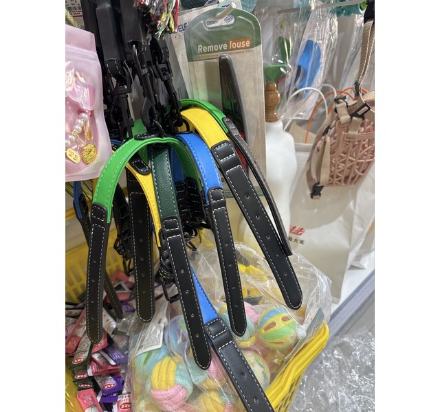 皮项圈狗绳大号