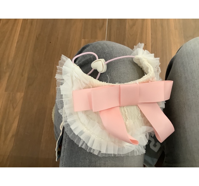 cb白色蝴蝶结口水巾1码