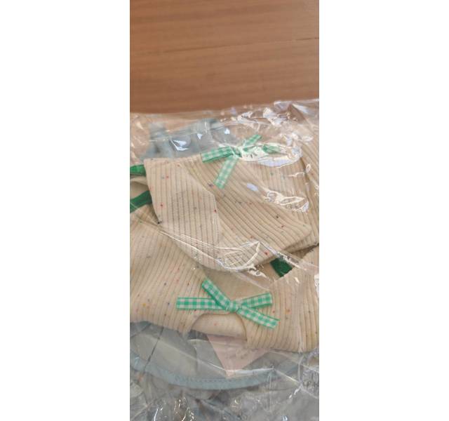 镂空定蝴蝶结彩点针织撞色包边针织吊带