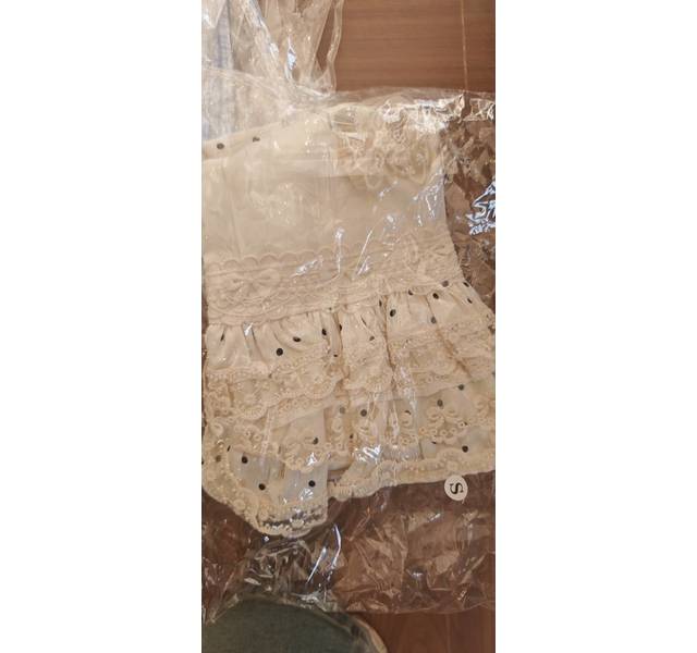 高级感珍珠缎面波点裙