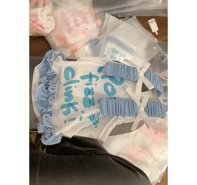 cb蓝白吊带1码