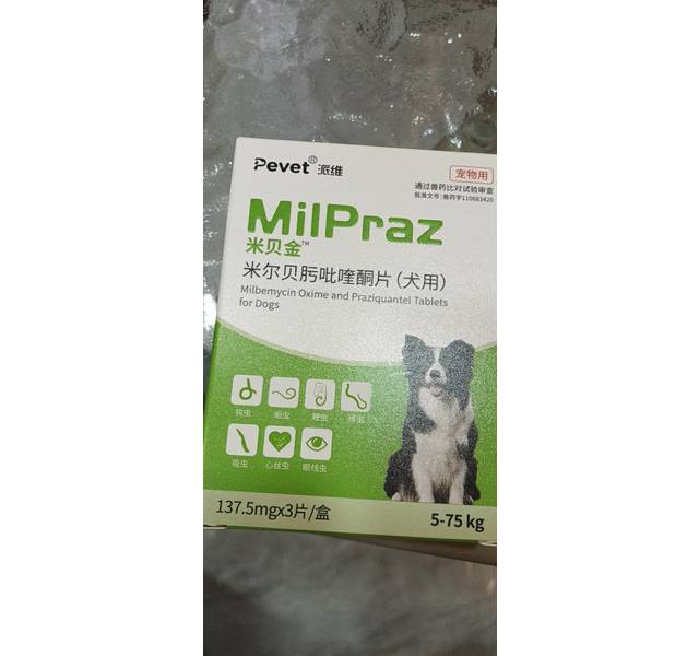 米尔贝肟吡喹酮片（犬用）