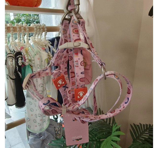 防挣脱背心式印花胸背带