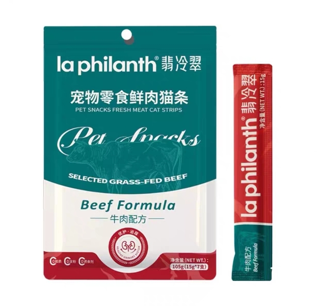 翡冷翠宠物零食鲜肉猫条·牛肉配方15g*7支