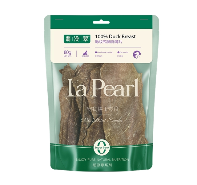 la pearl翡冷翠宠物烘干零食脉纹鸭胸肉薄片