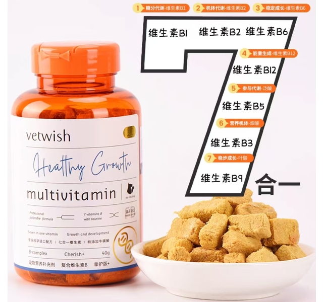 vetwish唯特适 宠物复合维生素B 40g
