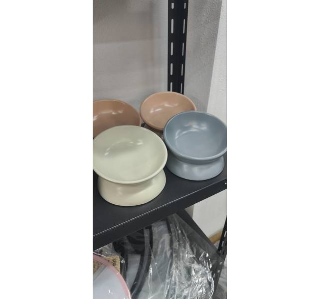 宠物陶瓷斜口碗