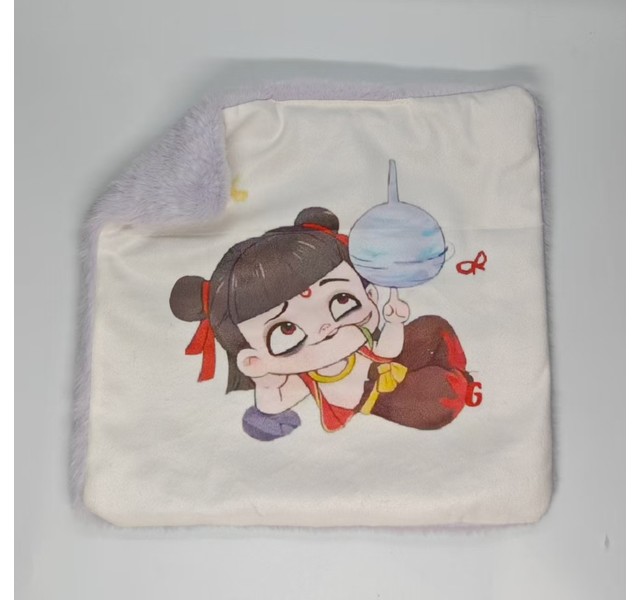 短毛仿兔绒方巾