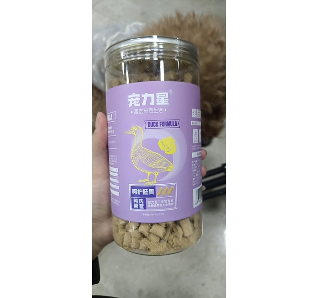 宠力星 宠物零食 犬猫通用冻干生骨肉  鸭肉菊苣