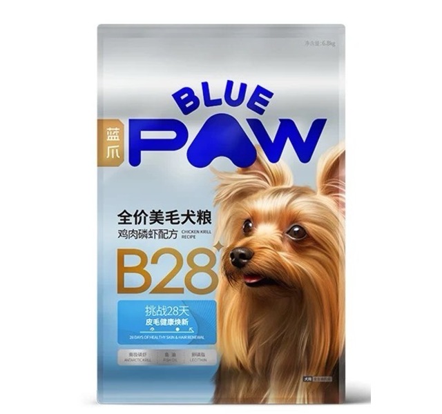 蓝爪全价美毛犬粮鸡肉磷虾配方1.5KG