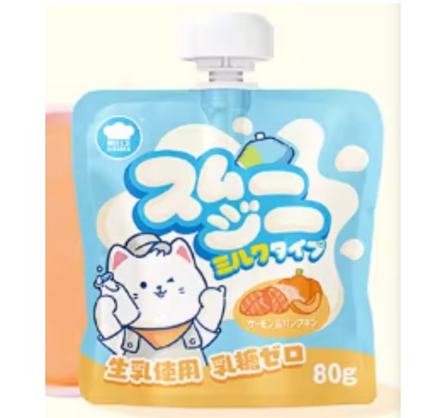 地狱厨房 彩虹奶昔猫零食 鸡肉三文鱼南瓜奶昔80g