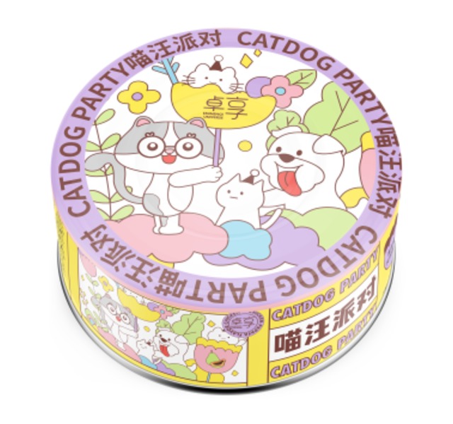卓享 王漂亮系列 喵汪派对尊享零食罐 犬猫通用 鸡肉木瓜85g