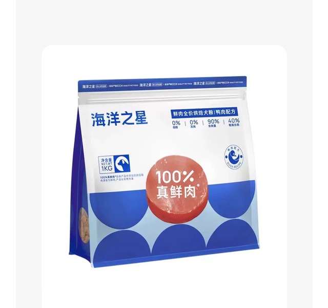 海洋之星全价鲜肉低温烘焙犬粮鸭肉味1kg