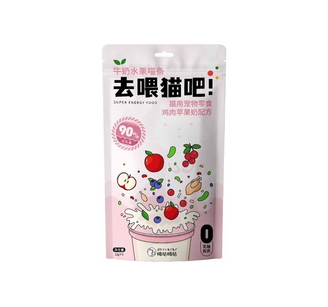 呣咕呣咕牛奶水果猫条鸡肉苹果奶
