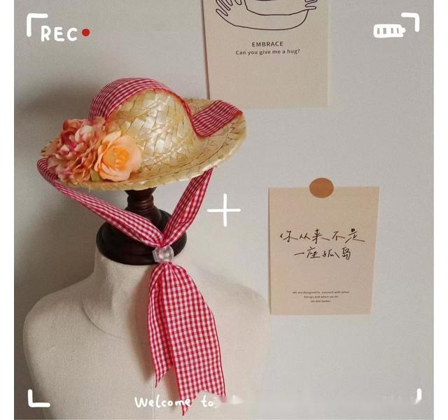 宠物编织可爱草帽