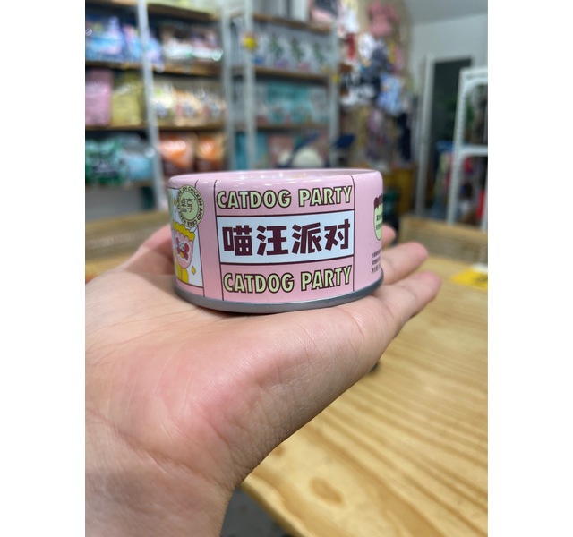 卓享 宠物零食 犬猫通用罐85g 喵汪派对”鸡肉蟹肉口味