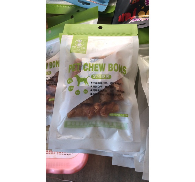 烟熏猪皮缠鸡肉5支装（小）