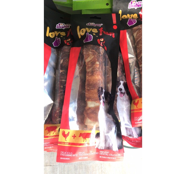 狗狗零食中大型犬磨牙棒泰迪金毛宠物洁齿磨牙骨头鸡肉狗咬胶补钙（大个）