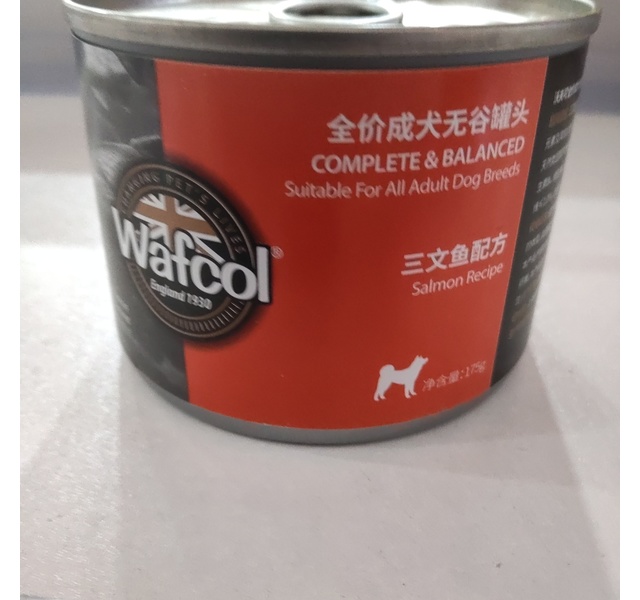 沃可夫成犬无谷罐头三文鱼