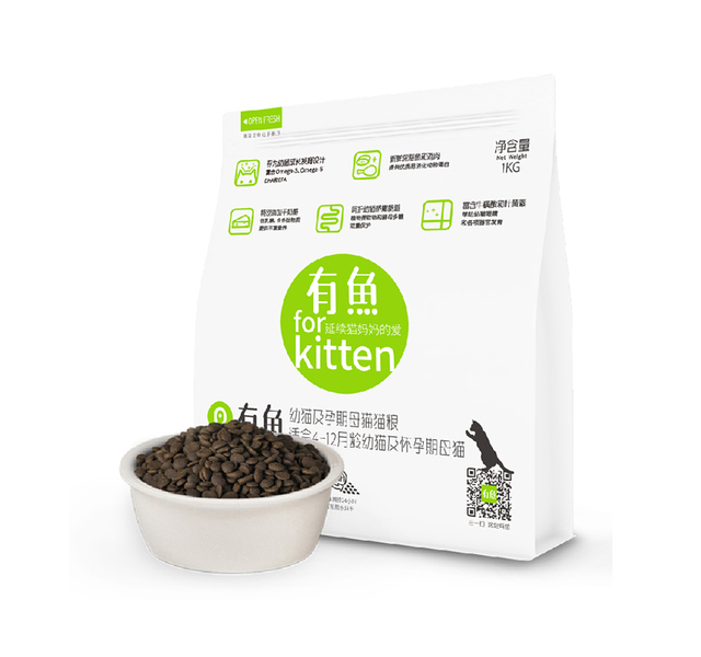 有鱼4-12个月幼猫及怀孕母猫粮1kg