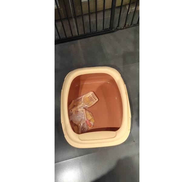 小黄鸭半开放猫砂盆特大号