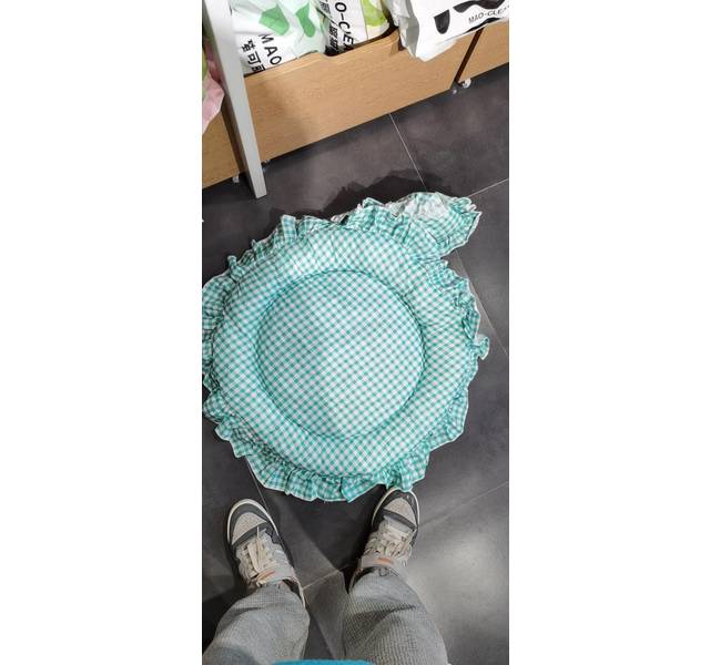可拆花边圆形床