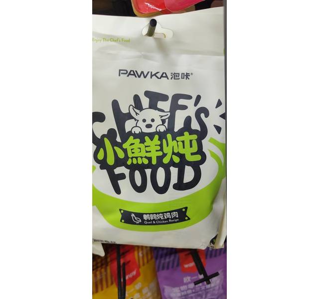 PAWKA 主厨系列全价宠物食品小鲜炖汪汪能量条 鹌鹑炖鸡肉 300g